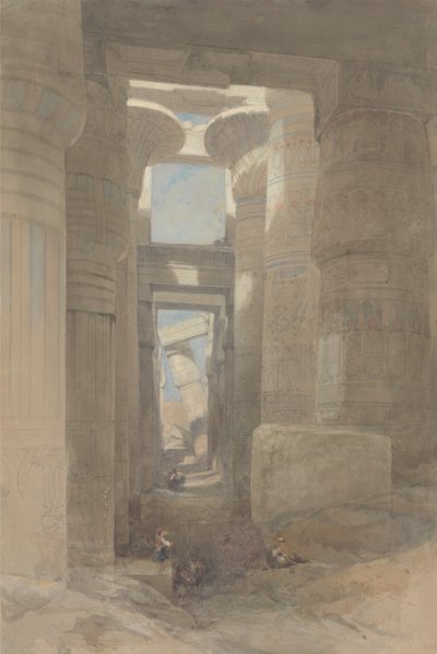 Der Große Tempel von Amon Karnak, die Hypostylhalle von David Roberts